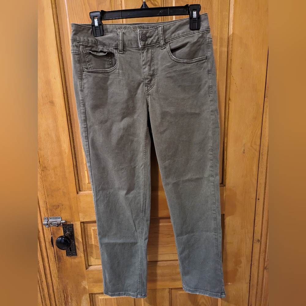 American Eagle Outfitters Olive Green Boot Cut Jeans